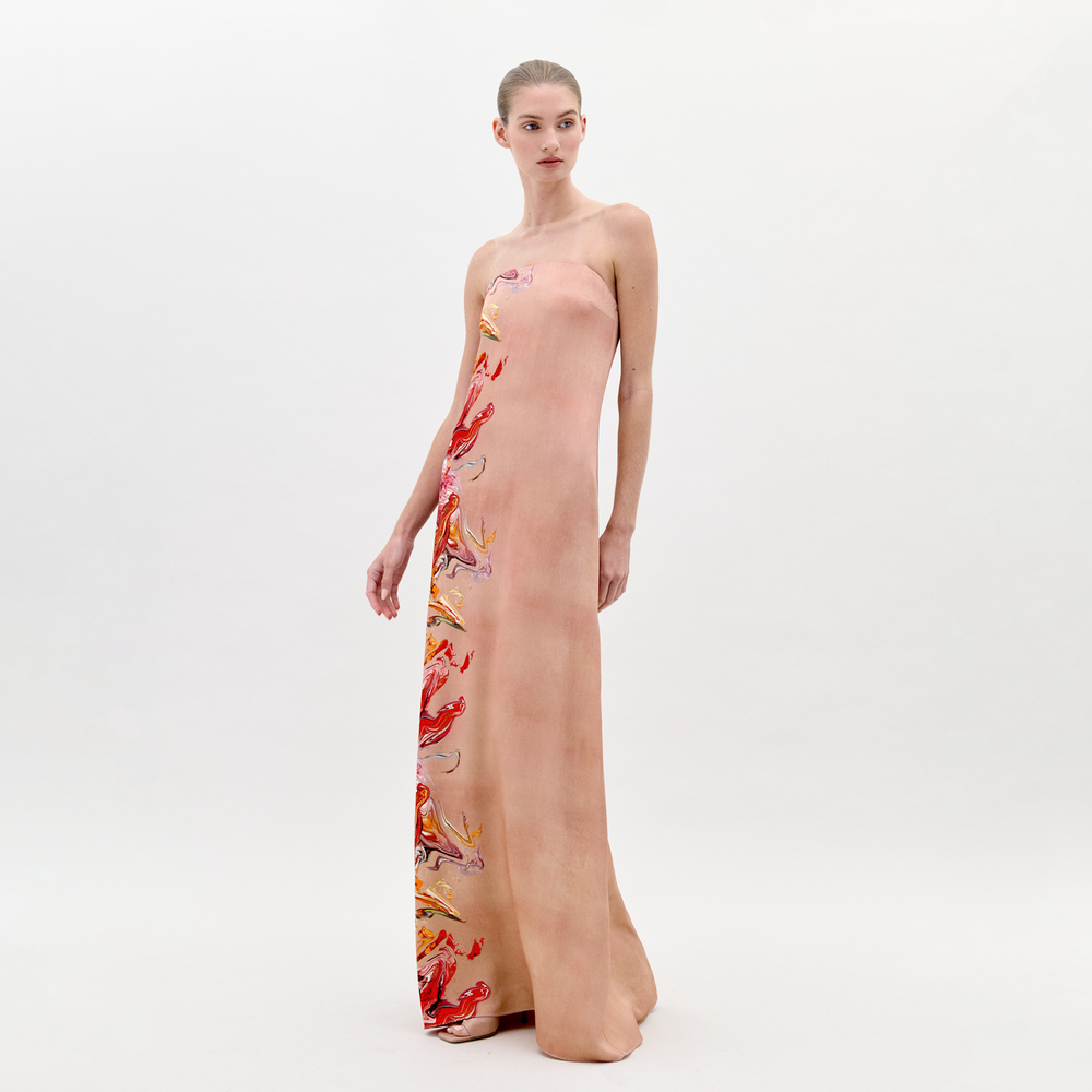 ADALGISA_DRESS_-_ABSTRACT_CORAL_FRONT