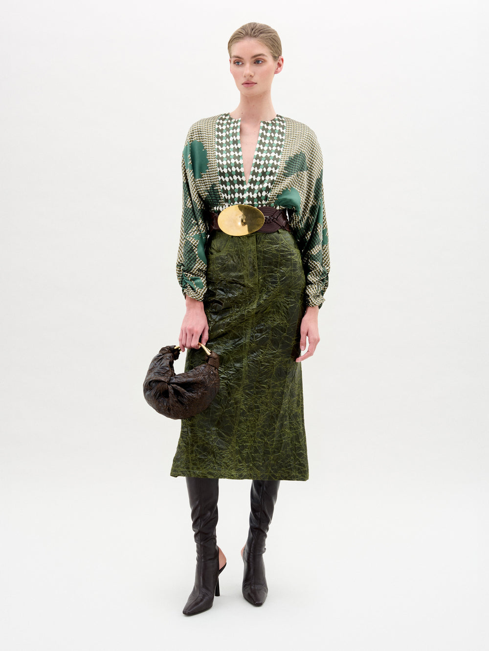 LAYAN_SKIRT_-_HUNTER_GREEN_FRONT_FALL_2025