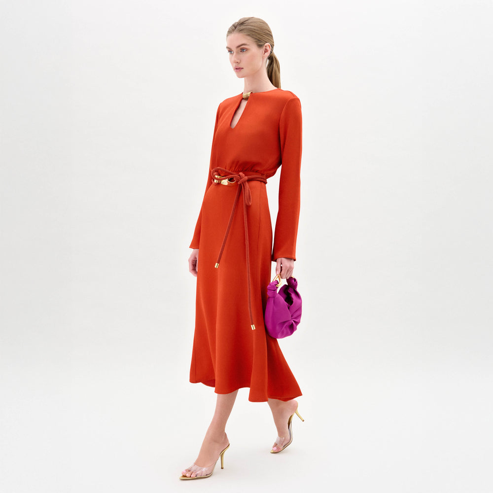 PESARO_DRESS_-_TERRACOTA_Front_FALL_2025