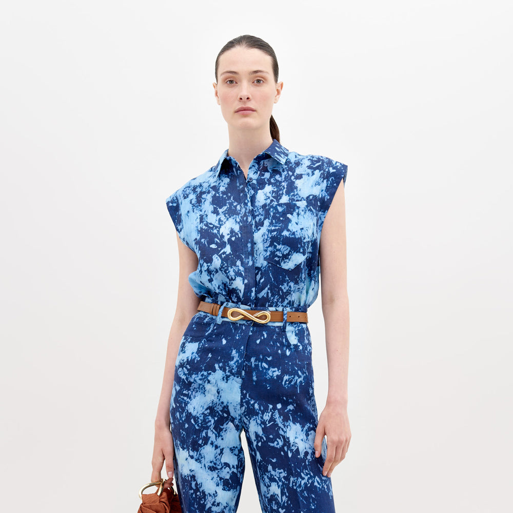 RinaBlouse-Indigo_Front