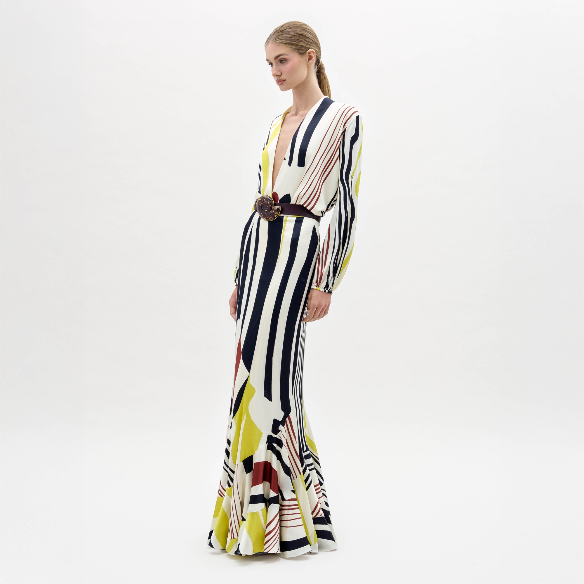 03___Florina_Skirt___Distorted_Multi_Color_Stripes___PRE_SPRING_2026_FRONT