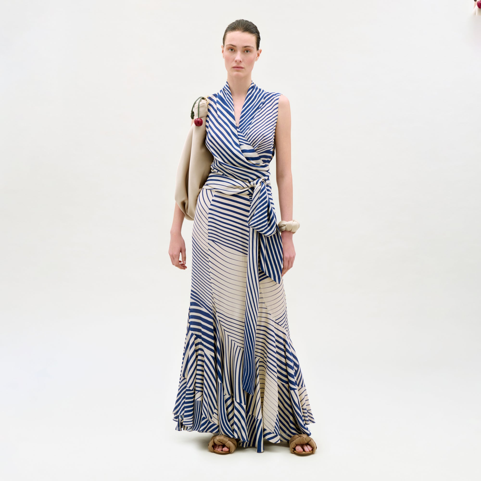 107_Florina_Skirt___Blue_Stripes_PRE_FALL_2026_FRONT