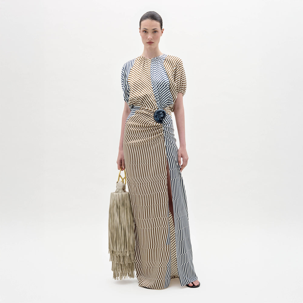 32_KalaDress_NavyBrownMultidirectionalStripes__PRESPRING2026_FRONT