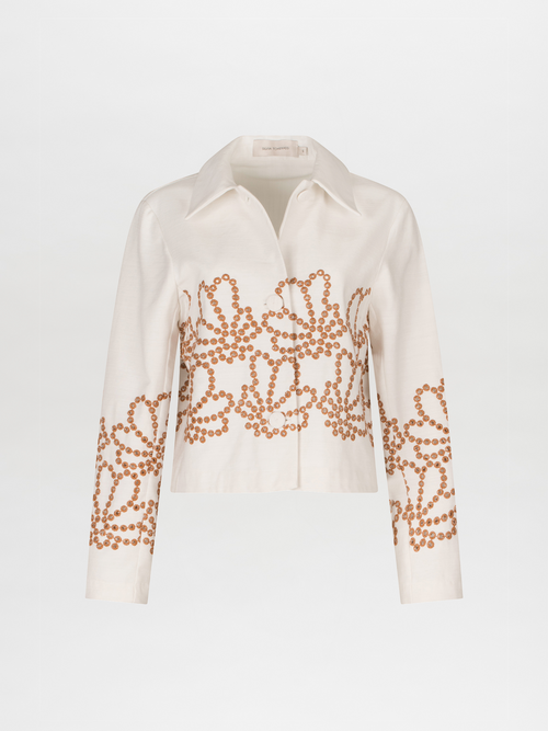 Chaqueta Belen White Cacao Eyelet