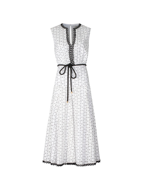 Vestido Bora White Black Dots