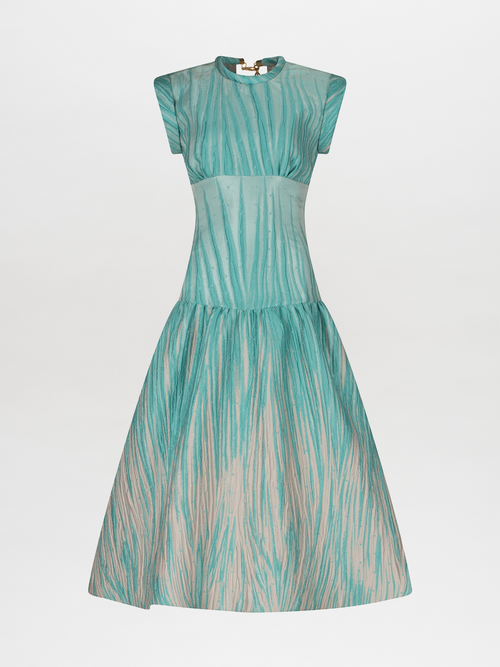 Vestido Conza Aqua Abstract Ripple