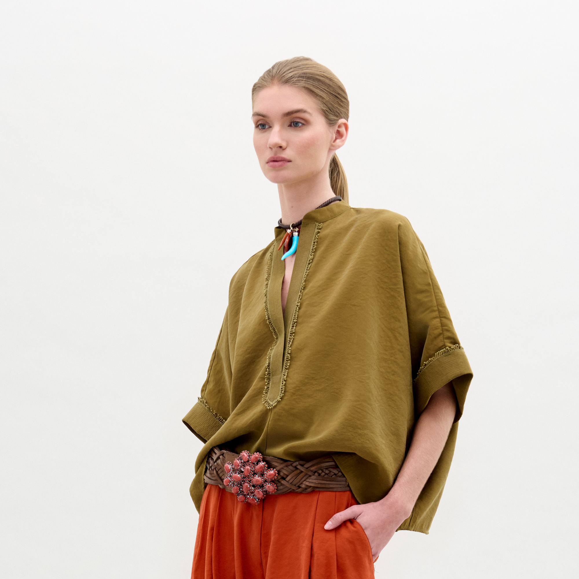 DAIA_BLOUSE_-_OLIVE_Front_PRE-FALL_2025
