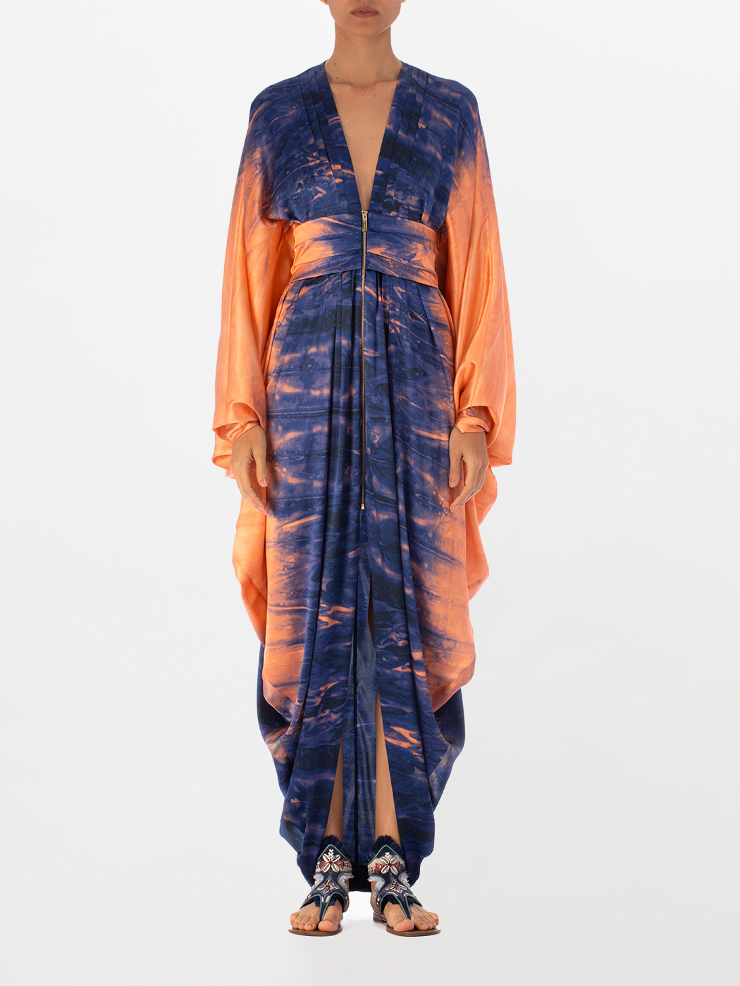 Danette_Dress_-_Mediterranean_Coral_Blue_Frontal