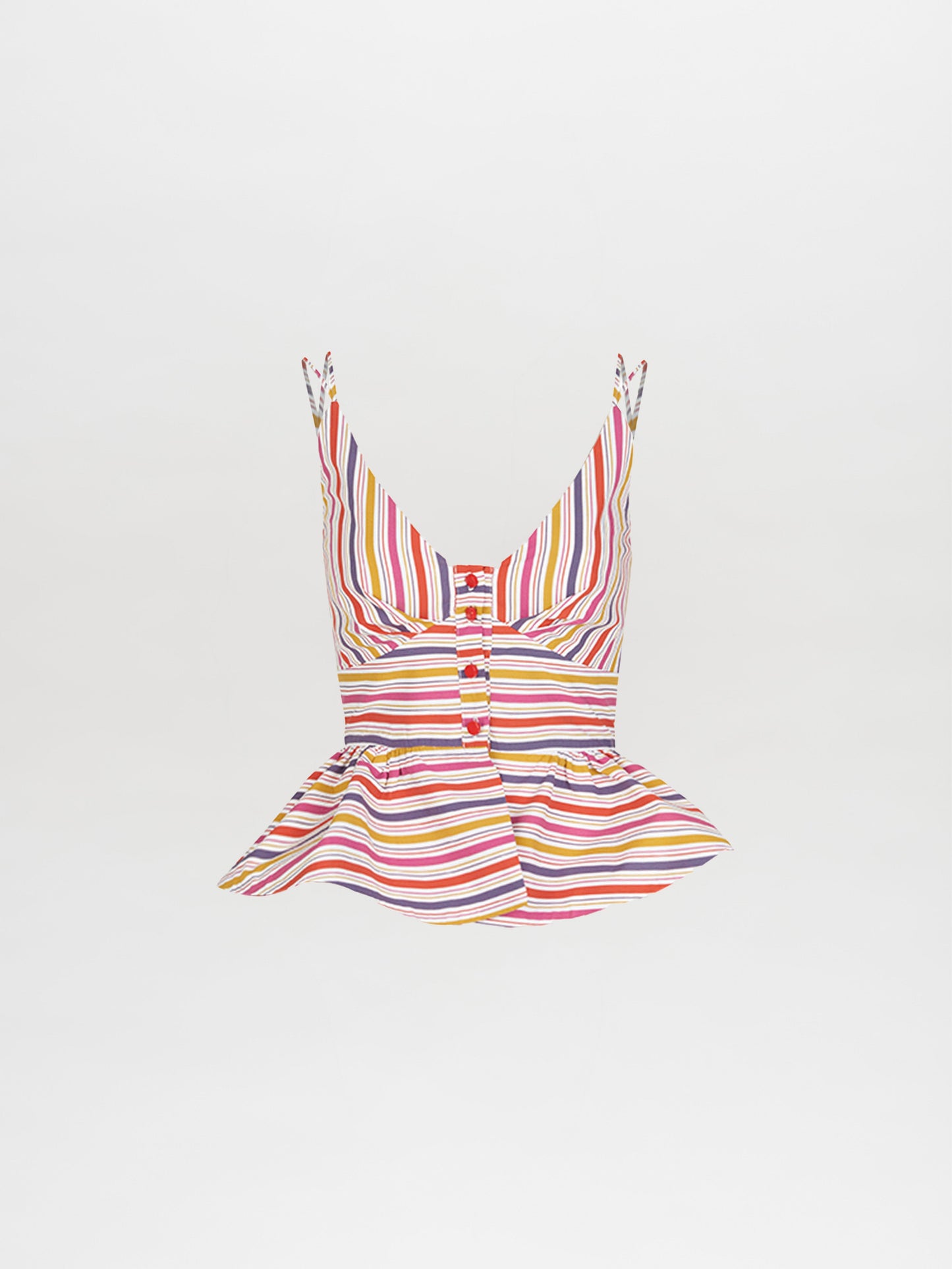 Fiorella Top Golden Magenta Stripes