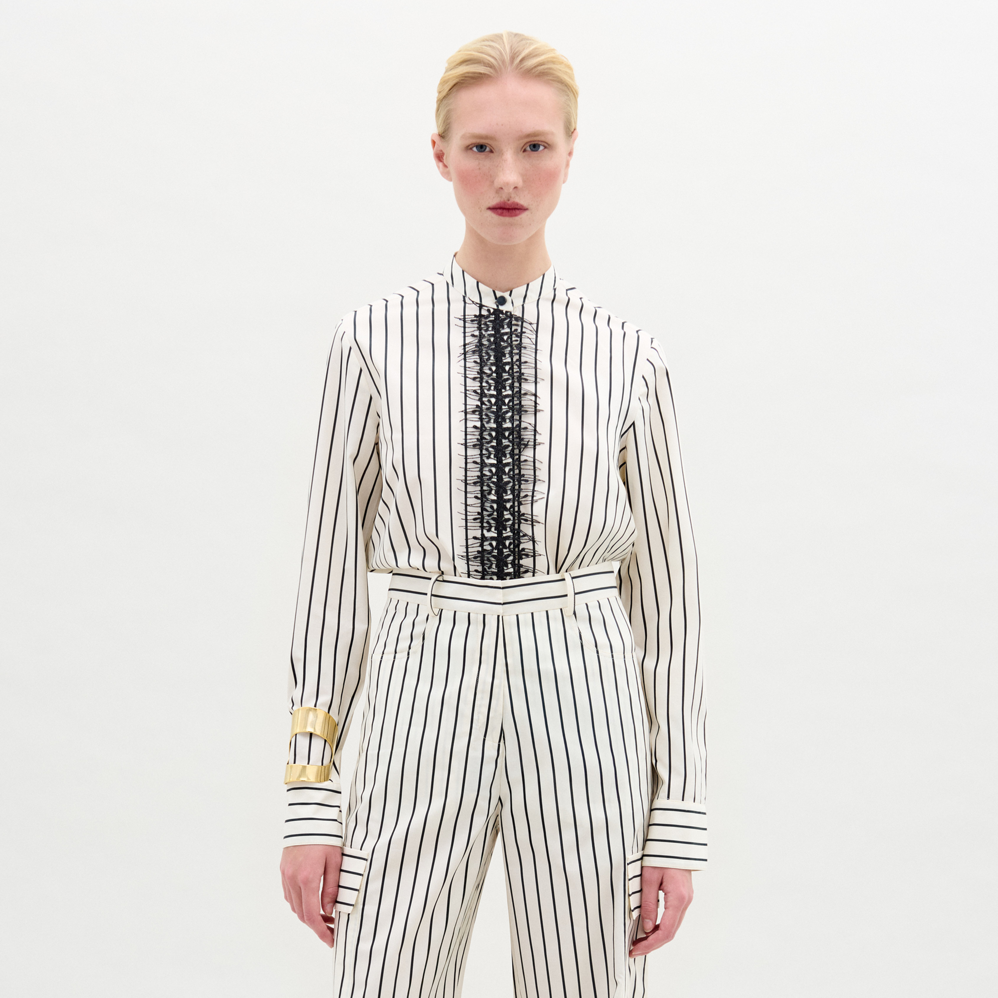 ISABELLBLOUSE-BLACKWHITESTRIPES