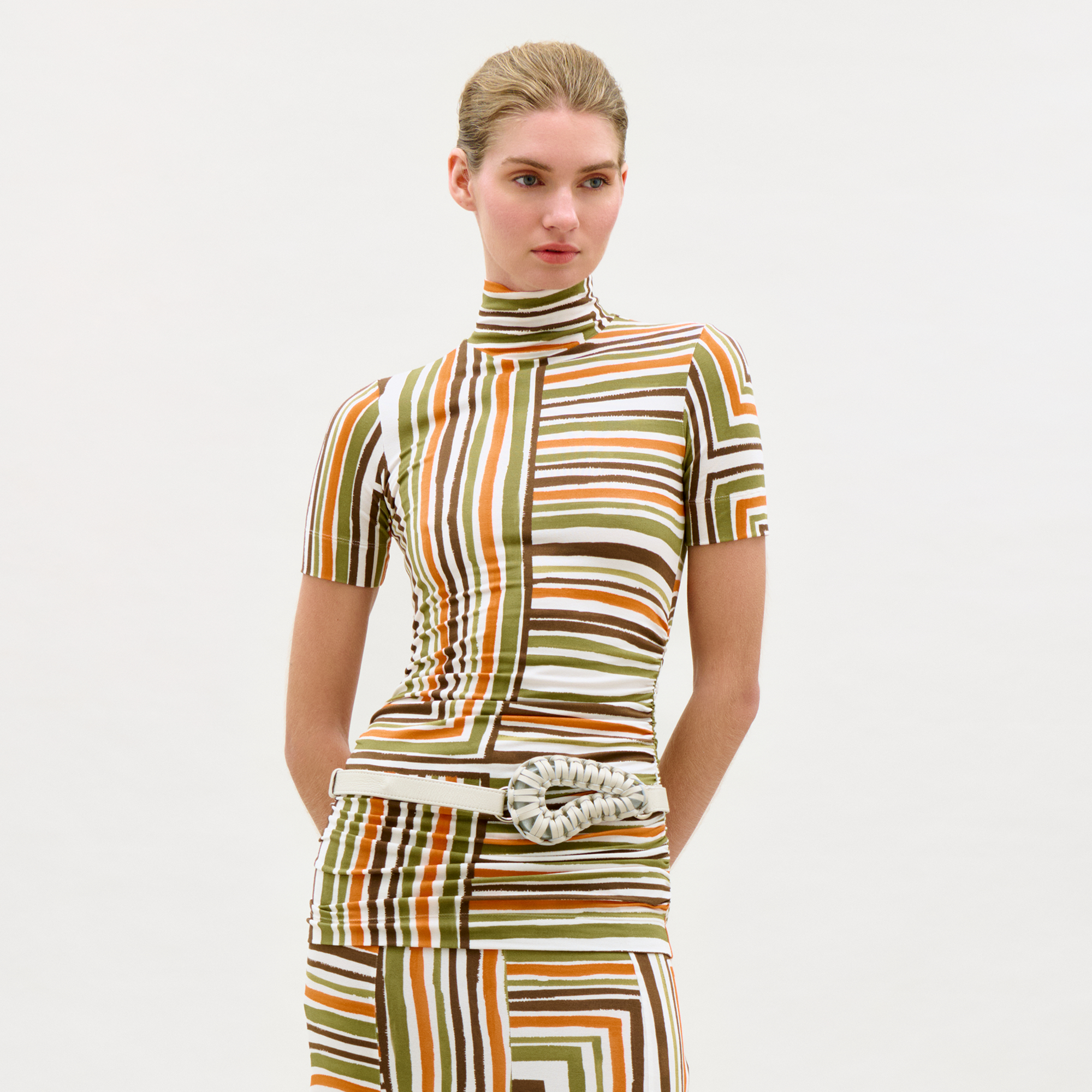 Josette_Skirt___Orange_Green_Stripes_PRE_FALL_2026_FRONT_1