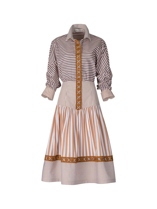 Vestido Lamar Multi Brown Stripes