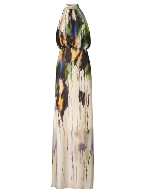 Vestido Mabel Olive Watercolor