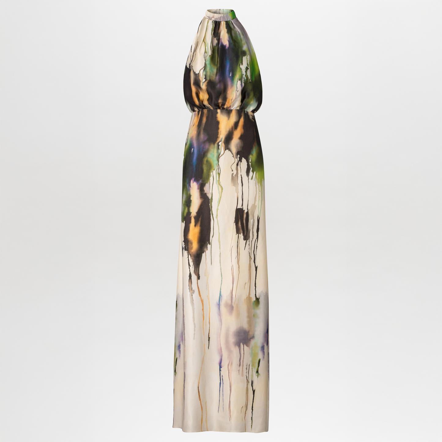 Vestido Mabel Olive Watercolor