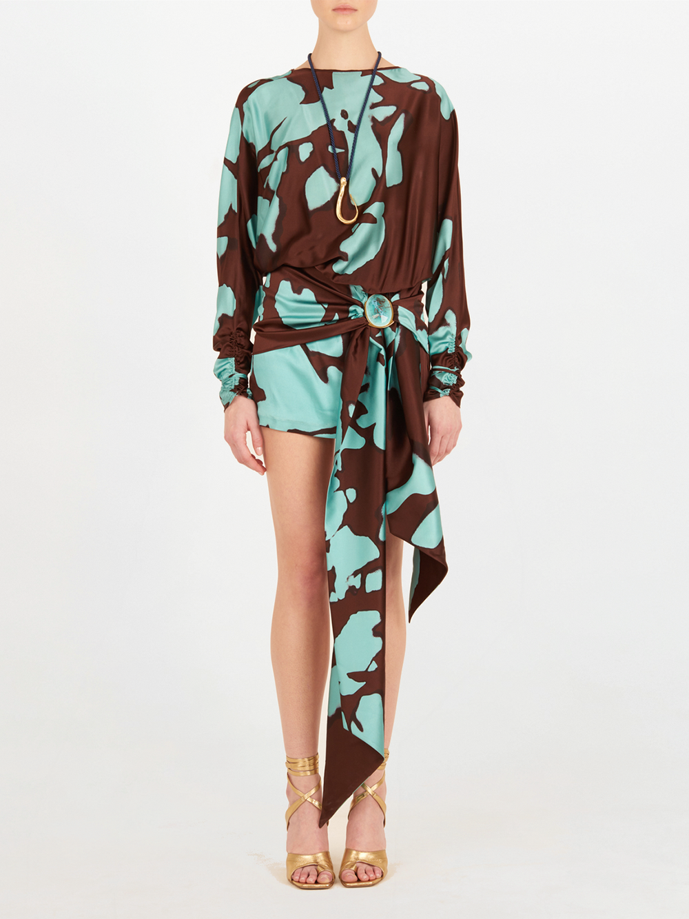 Vestido Mallorca Celeste Cacao