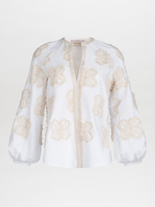 Blusa Molveno Cream Flowers