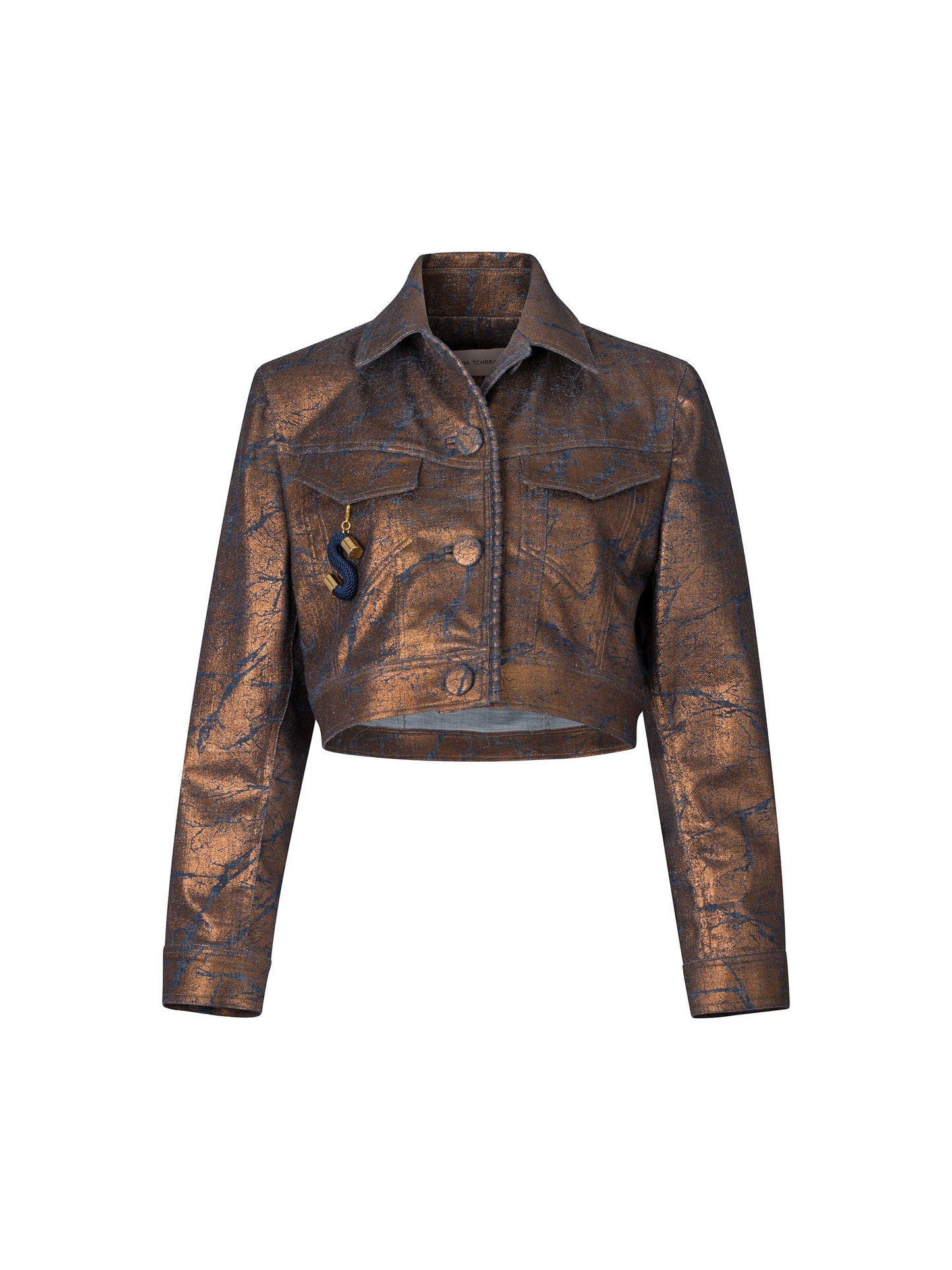 Chaqueta Nahid Metallic Ocher