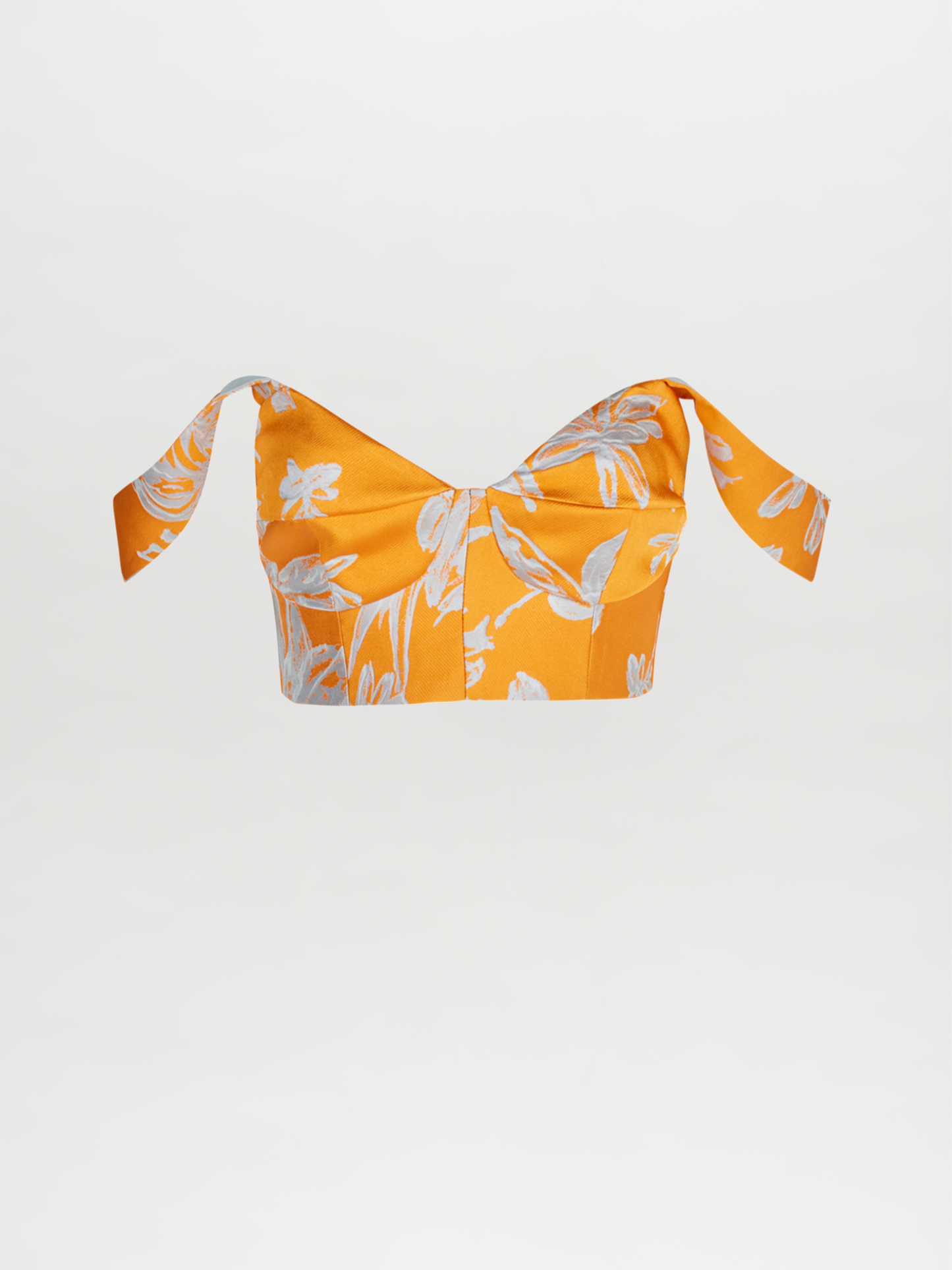 Nuoro Top Apricot Silver Floral