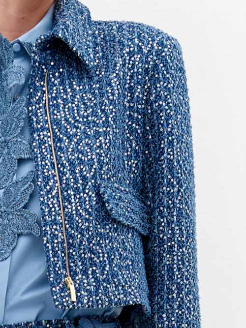 Chaqueta Perla Navy Sequins