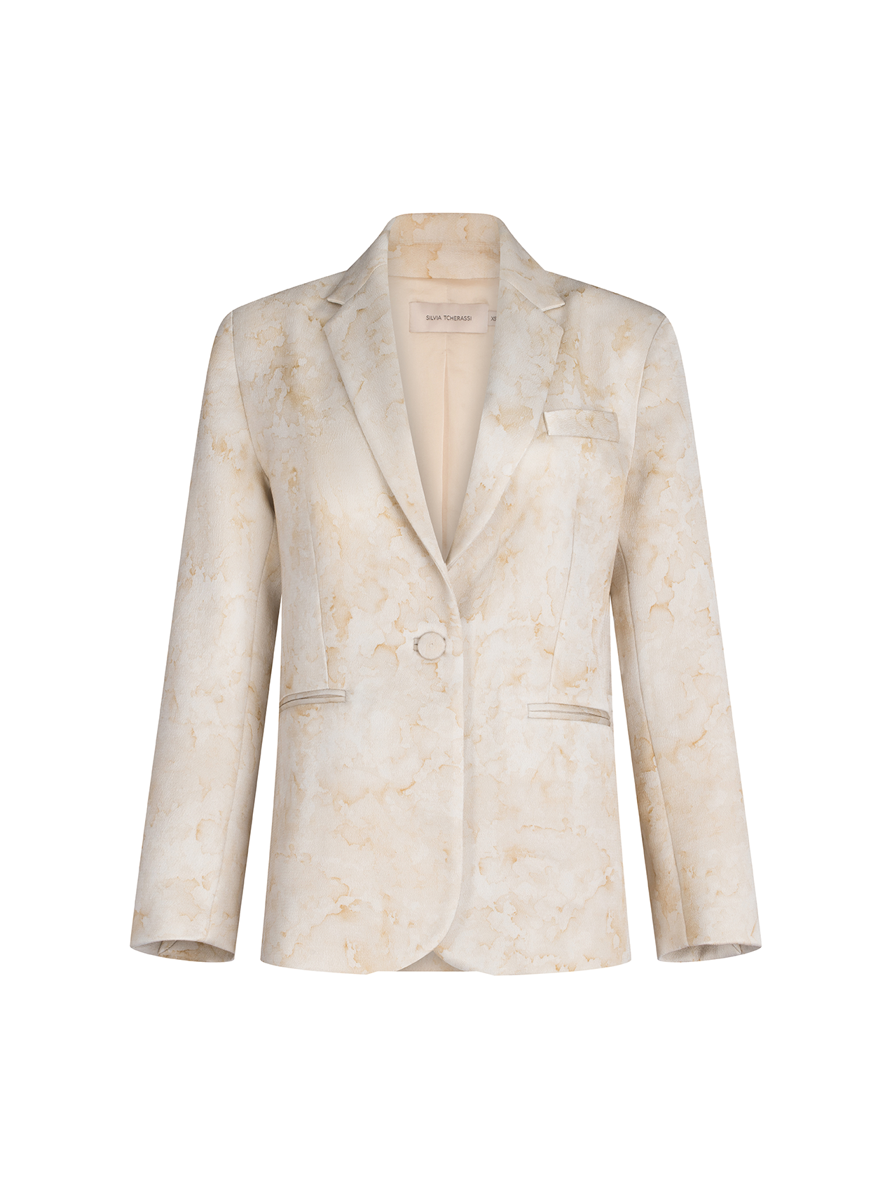 Chaqueta Rebeca Cream Abstract Print