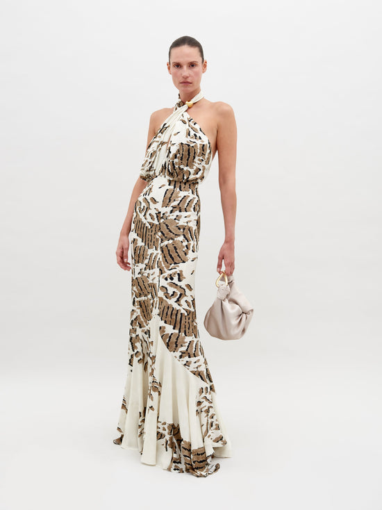 RaisaDress-BeigeAbstractAnimalPrint_Front