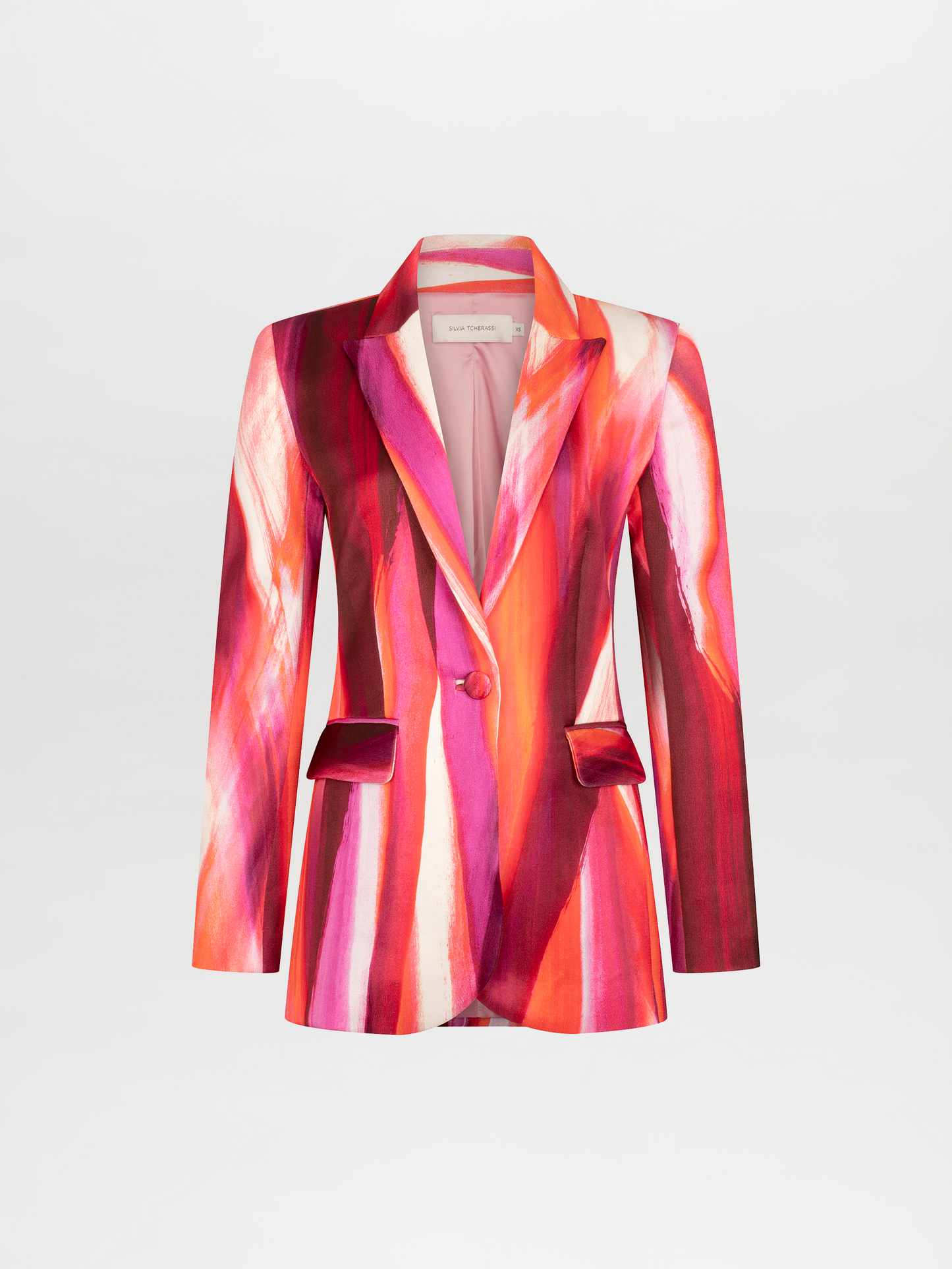 Chaqueta Rebeca Magenta Abstract Waves