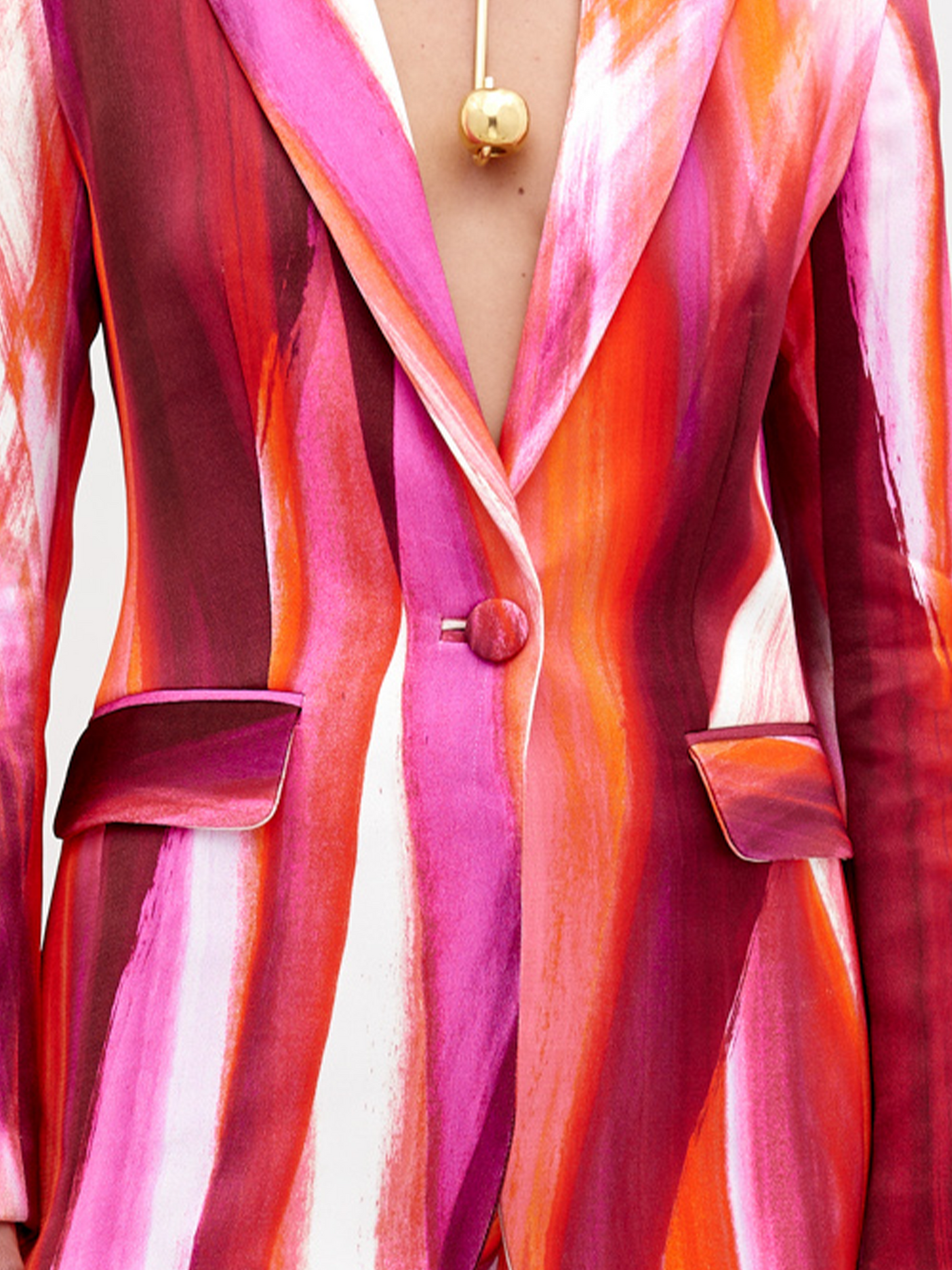 Chaqueta Rebeca Magenta Abstract Waves