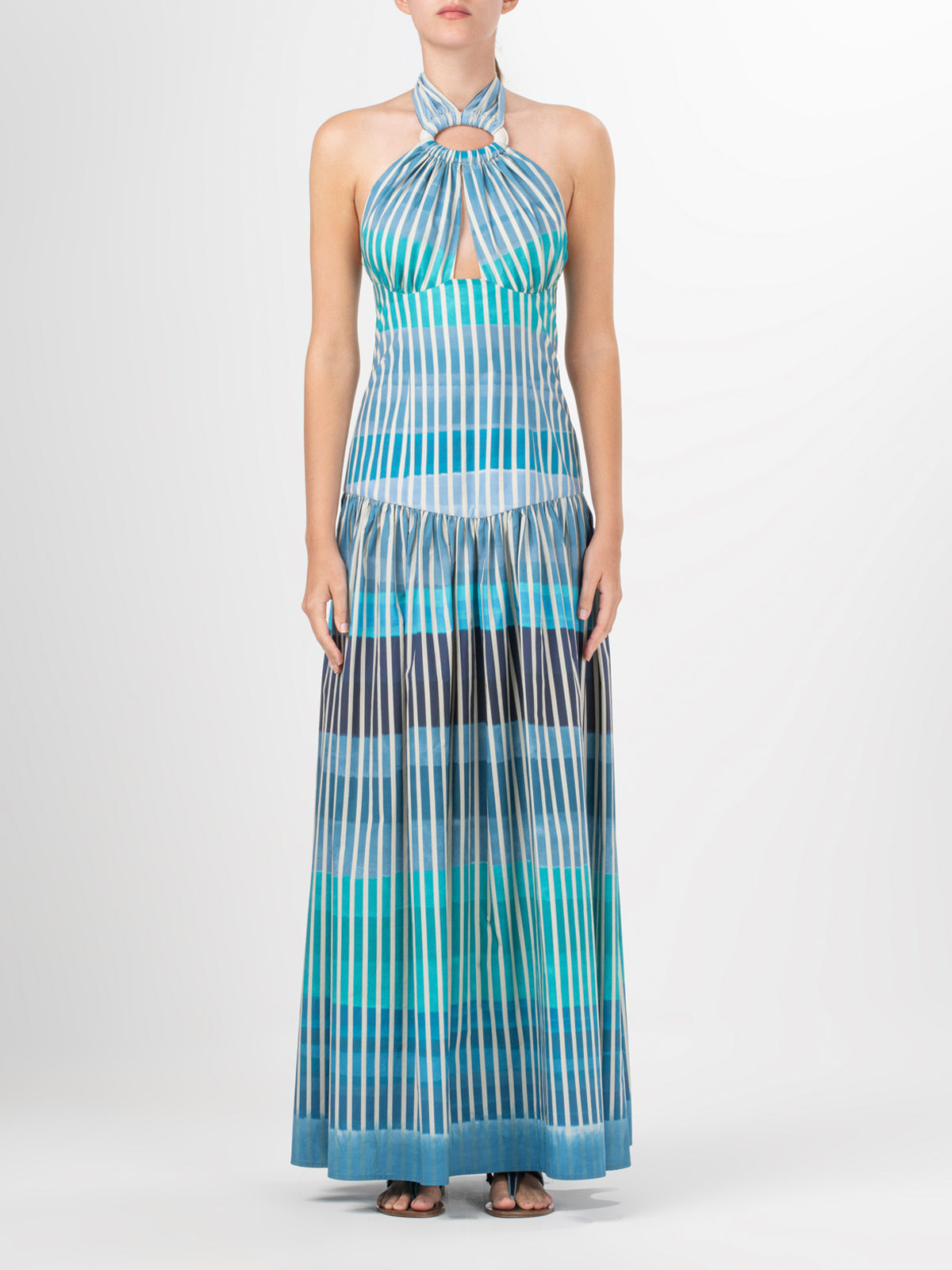 Traviata Dress Infinite Blue Stripes