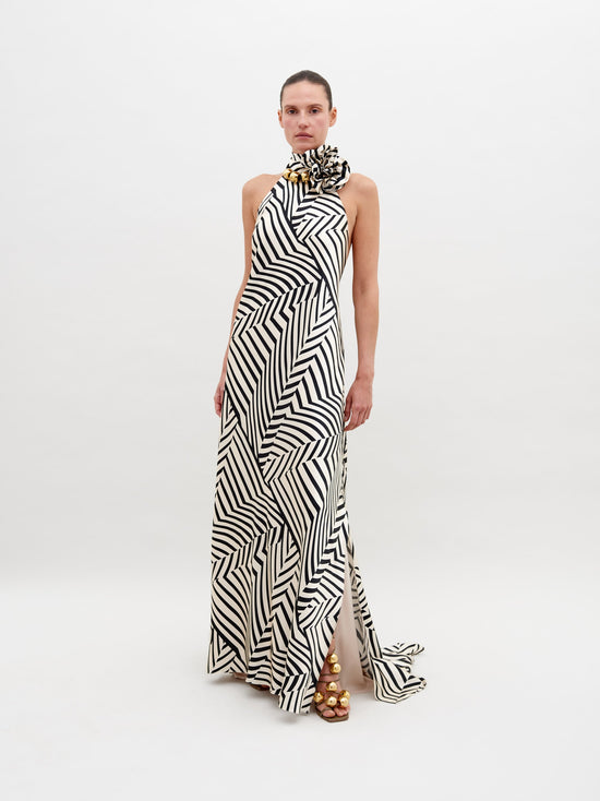 TilaDress-BeigeBlackStripes_Front