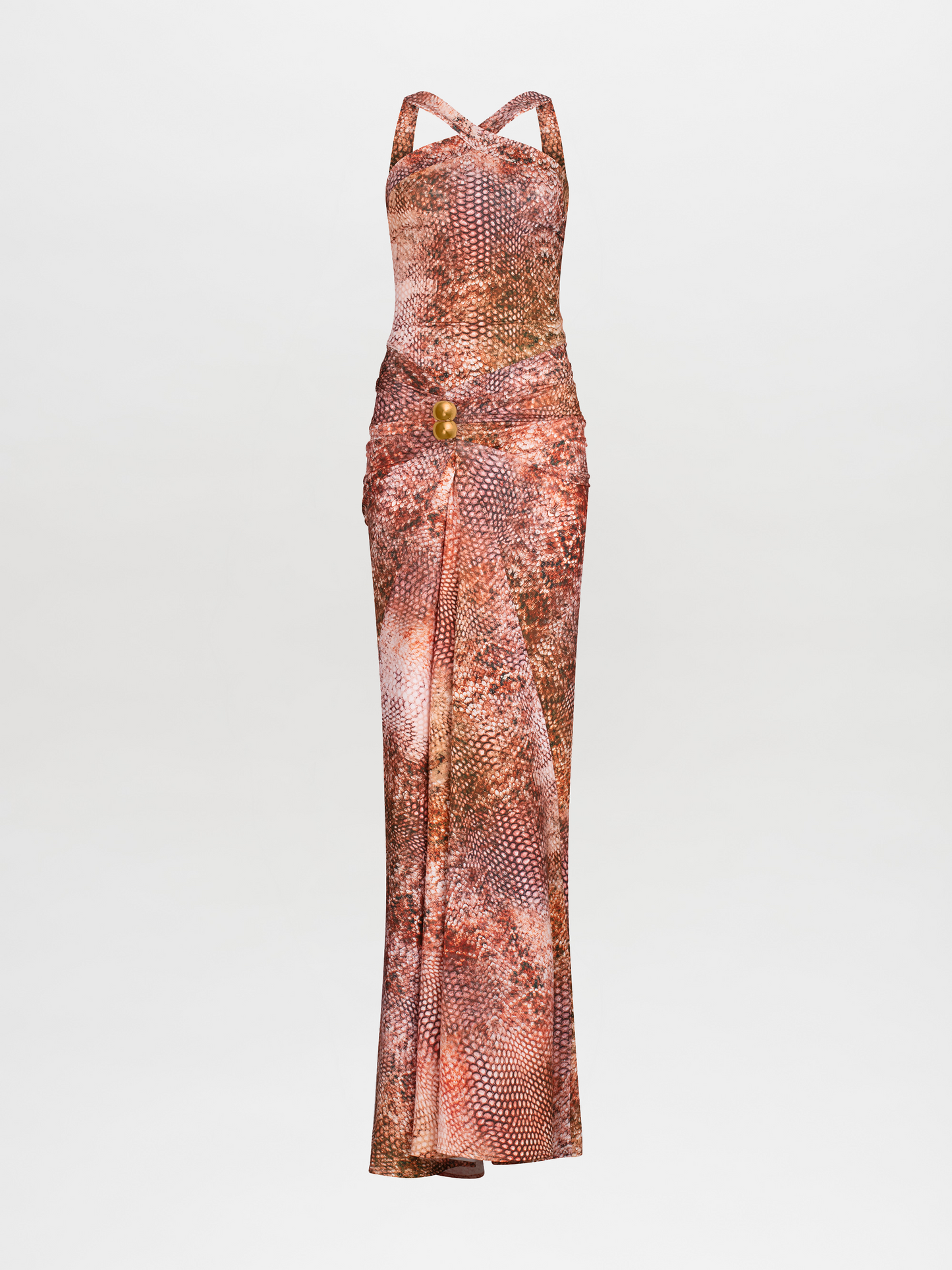 Vestido Toyah Peach Animal Print