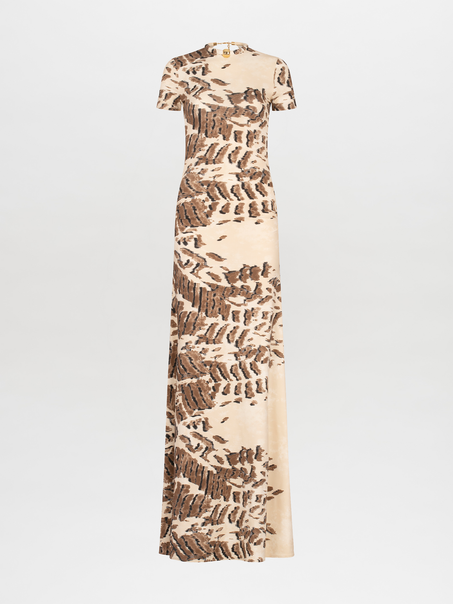 Vestido Yara Beige Abstract Animal Print