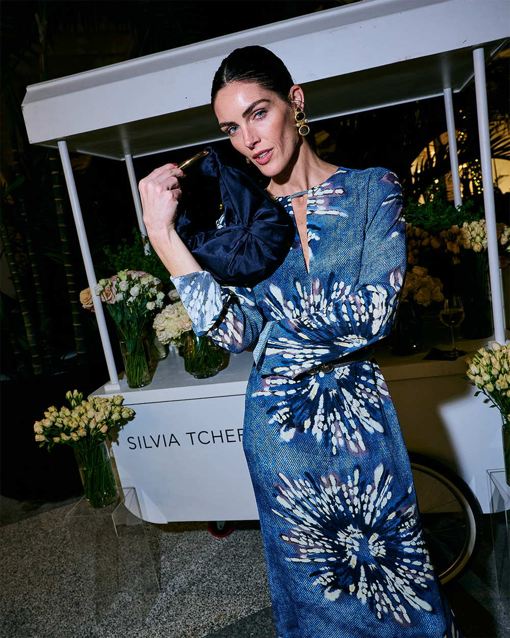 person-in-a-blue-patterned-dress