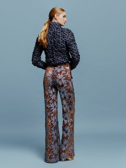 Pantalón Avellino Navy Ochre Sequin