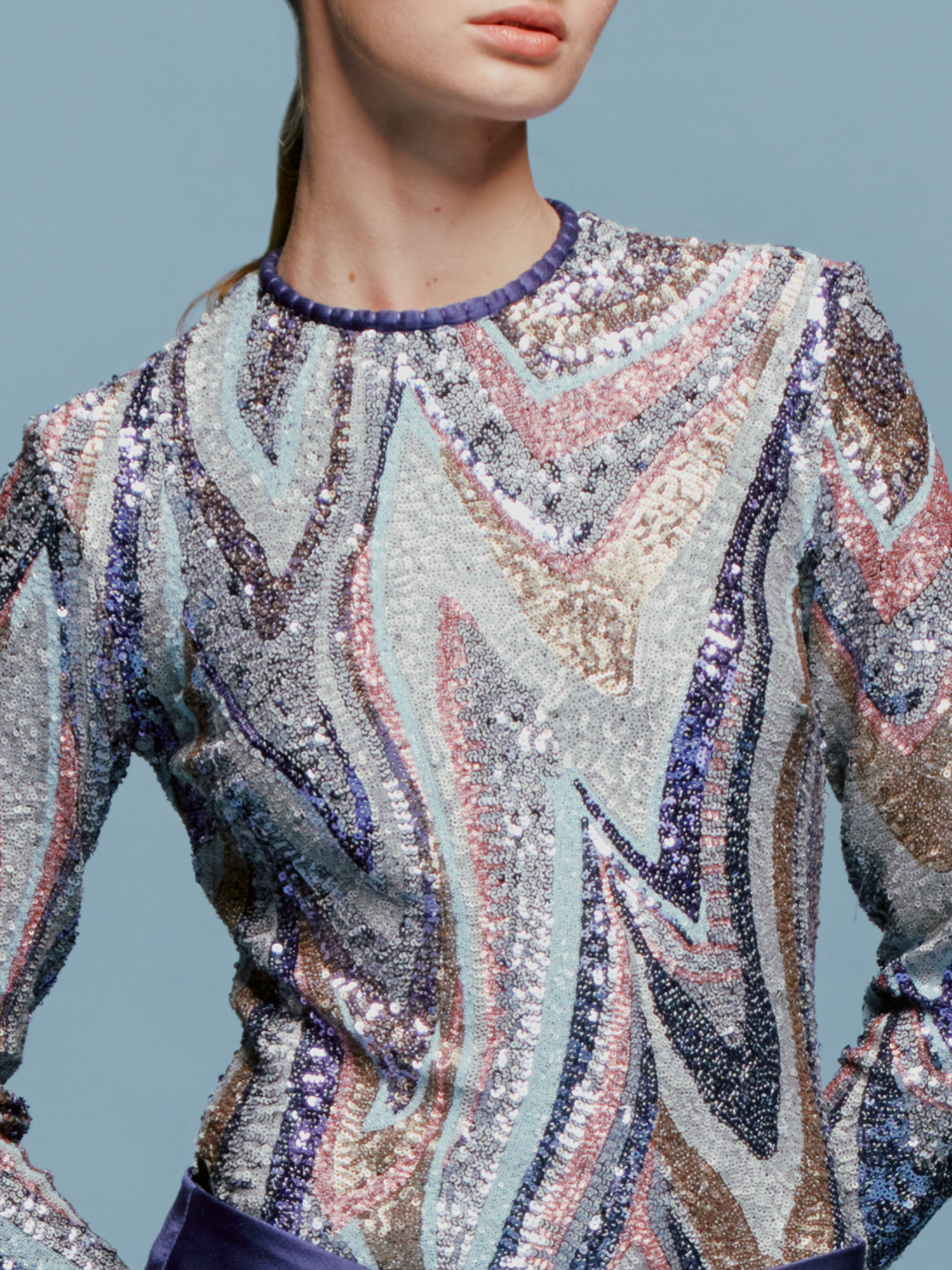 Top Nara Sequin Waves