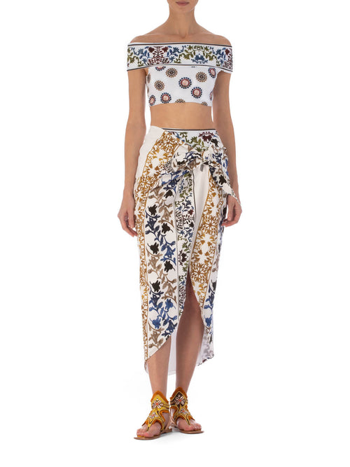 Pareo Patmos Skirt Multi Sepia Floral