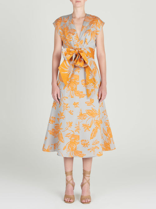 Toledo Dress Apricot Silver