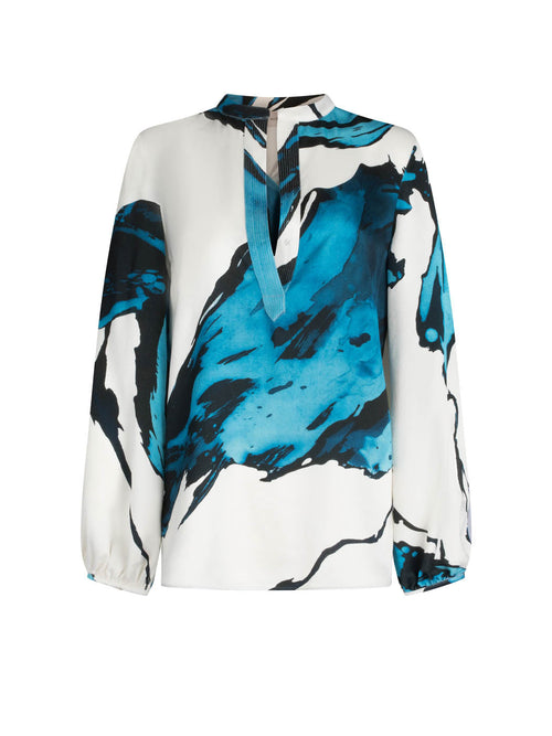Blusa Triora Multi Abstract Waves